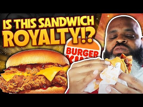 NEW Burger King Royal Crispy Chicken Sandwich Review | BBQ BACON & CHEESE