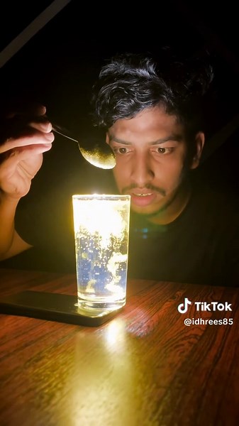 Water Magic Experiment with Yellow Powder