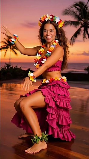 Pearly shell Hawaiian dance. #ai