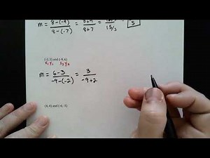 Finding Slope Given Two Points on the Line