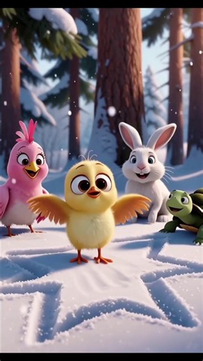 Snow Angel Gone Wrong! 😆❄️#chikki #snowFun #kidsShorts #cuteAnimals #viral #shorts #trending