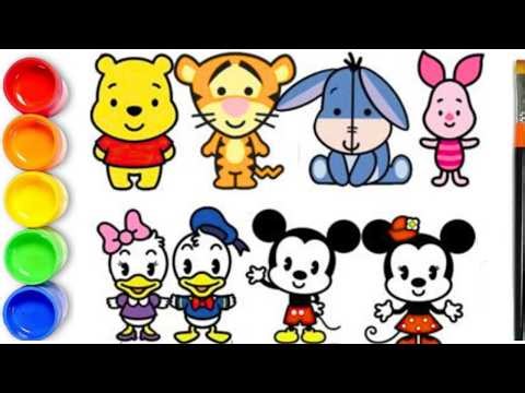 Drawing Disney Characters | Mickey Mouse, Minnie Mouse, Winnie the Pooh, Tigger, Piglet