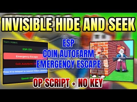 *NEW WORKING* Invisible Hide and Seek Script (ESP, AUTOFARM COINS, QUICK ESCAPE & MORE) 2025