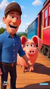 All Aboard! 🦁🐘 Fun Animal Train Journey (4K Animation) #AnimalsOnTheTrain #kidslearning