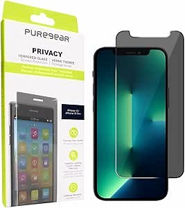 Amazon.com: PureGear 2-Way Privacy Tempered Glass Screen Protector Compatible w/ Apple iPhone 13 / 13 Pro 6.1" (2021), Self Alignment Installation Tray, Touch Sensitive, Case Friendly, Anti-fingerprint Coating, Lifetime Replacement, Protect Your Privacy Conceal Your Screen : Cell Phones & Accessories