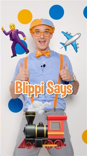 Blippi Says... 🚂🛩️ MOVE Like a Train, Plane, and Excavator!