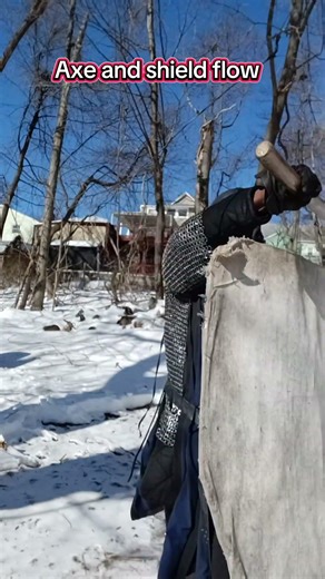A little flow work with axe and shield #knight #medieval #hema #battleaxe