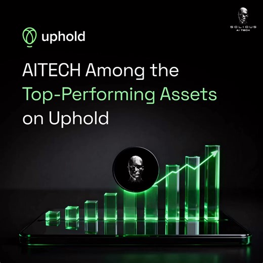 ✨ AITECH Among the Top-Performing Assets on Uphold! $AITECH is currently trending on Uphold, showing 97.97% buy activity in the past 24 hours, placing it among the platform’s most actively traded assets alongside BTC, XRP, and XLM. This reflects growing community participation and engagement within the broader Solidus Ai Tech ecosystem. | Solidus Ai Tech