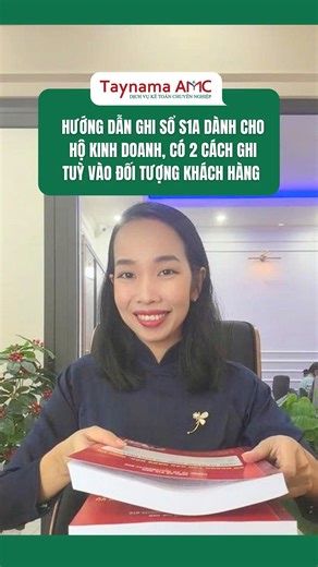 Hướng dẫn ghi sổ s1a dành cho hộ kinh doanh, có 2 cách ghi tuỳ vào đối tượng khách hàng #TaynamaAMC #hokinhdoạnh #hoadon #kekhaithue #s1a | Công Ty TNHH Kế Toán Tư Vấn Quản Lý Tây Nam Á