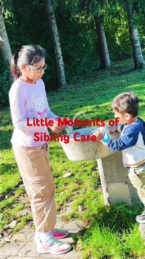 Big Sister Taking Care of Her Little Brother 💕