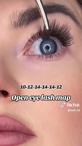 Open Eye Lash Map Guide for Perfect Eyelash Extensions
