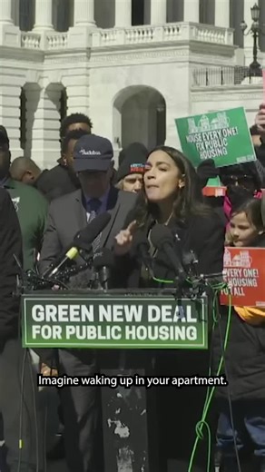 Today, we reintroduced the Green New Deal for Public Housing Act! 🏠💚 This bill would… 🏢 Immediately replenish the multi-billion dollar backlog for public housing repairs, 📜 Repeal the Faircloth amendment, which limits the construction of new public housing, 💰 Invest up to $234 billion over 10 years to improve and expand our public housing, 👷🏽‍♀️ Bring public housing down to zero carbon emissions while creating 280,000 jobs, and ❎ End the era of government neglect, demolition, and privatiz