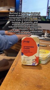 PYM Attention Chews are formulated by Neuroscientists with 518 mg L‑Carnitine, 54 mg Tyrosine, and 11 mg Taurine to help support dopamine synthesis and replenish central neurotransmitters critical to focus (without caffeine). 🧠 | PYM