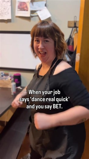 When being a salon stylist means dancing AND getting paid for it. #behindthechair #salonvoelincoln #hairstylistlife #workperks #stylistvibes