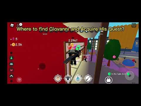 Roblox Anime fighting simulator 💪2024 | Where to Find Giovanni and Acquire His Quest?