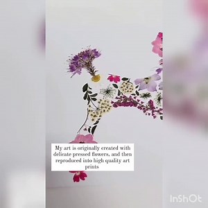 Pressed Flower Cat Print Wall Art, Cute Cat Gifts, Cat Nursery Art Print, Cat Gift for Cat Lovers ("freya") - Etsy