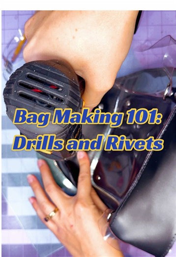 Bag Making 101: Drills and Rivets. Bag makers, did you know you can remove rivets that have been set? Whether you are repairing a bag, like I am doing in this video, or just made a mistake, all you need is a drill and a drill bit! Follow along with me in this video and I’ll show you how to get it done! Scripture: James 1:2-4. I encourage each of you to read the full chapter to receive a better understanding of faith and endurance. 🩷 #bagmaker #sewingtips #learntosew #electricdrill #leathercraft