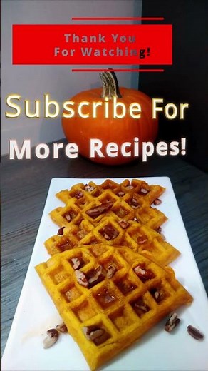 Use Pancake Mix To Make Pumpkin Waffle! 🎃