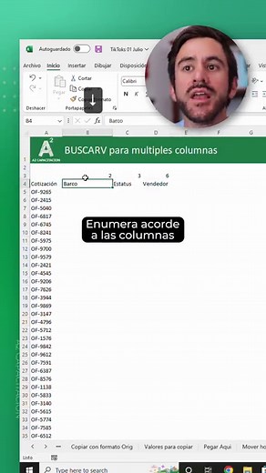 BUSCARV siempre nos puede hacer la vida mas fácil muchachones 😎 #excel #microsoftexcel #buscarv #fyp #cursoexcel #exceltip #tutorial