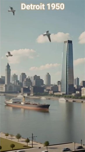 🇺🇸 Detroit 1950 | America’s Motor City in Vintage HD | AI Restored