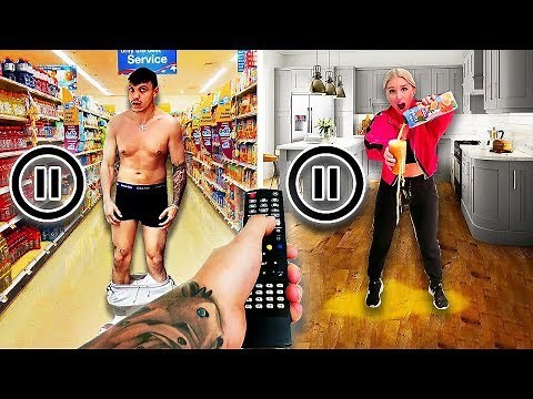 PAUSE CHALLENGE With GIRLFRIEND For 24 HOURS! (FREEZE CHALLENGE)