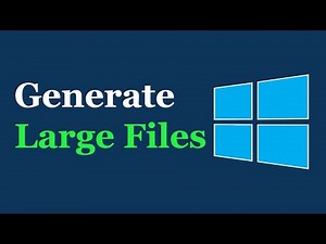 Generate Files of Specific Size in Windows (Very Simple)