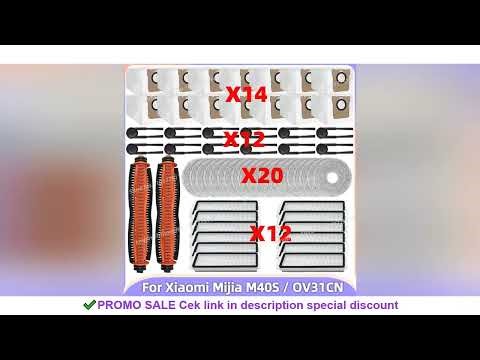 Compatible For ( Xiaomi Mijia M40S / OV31CN ) Vacuum Parts Tricut Main Side Brush HEPA Filter Mop Cl