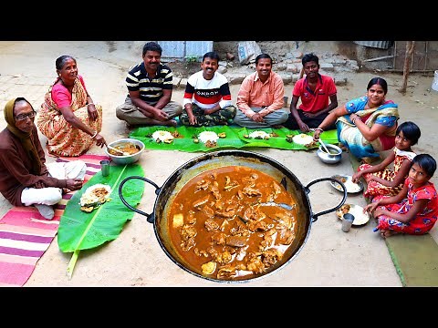 How Ananda's Mother cook Bengali Kochi Pathar Mangsho, Pond Fish & Pithapuli | Village Cooking Vlog
