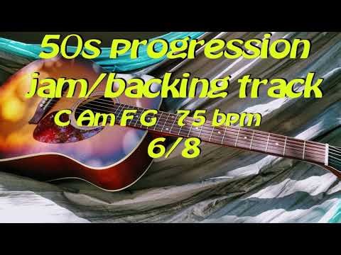🛤️50s progression - jam/backing track - C Am F G - 75 bpm - 6/8