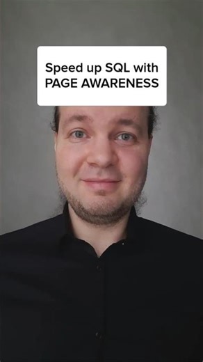 Speed up SQL with PAGE AWARENESS #shorts #sql #databases