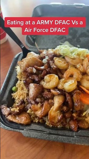 Eating at the army chow hall vs the airforce