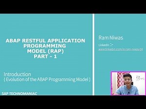 Introduction to ABAP RESTful Application Programming ( RAP ) Part 1 | Ram Niwas | 12 comments