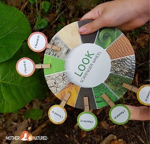 Nature Sensory Scavenger Hunt Wheels to Delight your Child! - Mother Natured