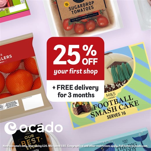 Ocado is the only place to get M&S Food online. Get 25% off your 1st shop and free deliveries for 3 months today. | Ocado