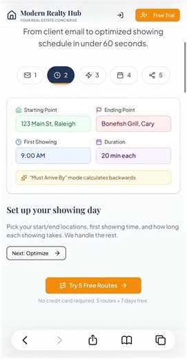 How I plan a day of showings in under 60 seconds