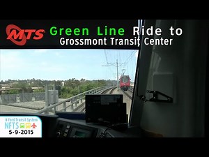 San Diego MTS Trolley - Green Line Ride from Old Town to Grossmont Transit Center