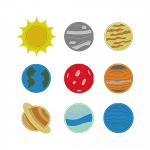 Embroidery Design Super Pack - Solar System - Etsy UK