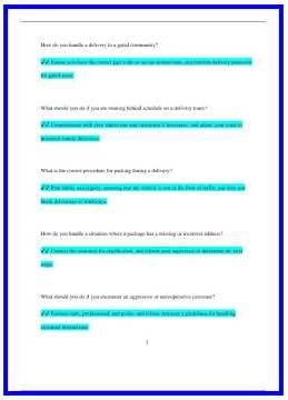 Amazon Delivery Associate Training Questions and Answers Rated A1935 636x882