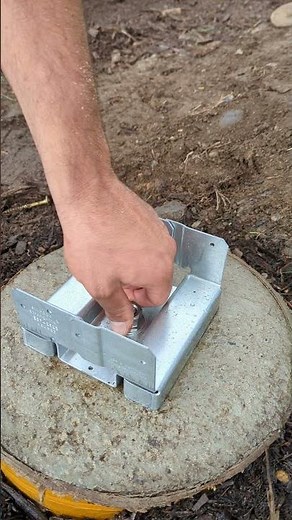 How to install Post base Simpson ABA66Z #deckbuilding #diy