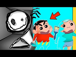 Shinchan Hides In Colour To Survive From Scary Monster 😱🔥 | Roblox Colour Or Die | Funny Game 😂