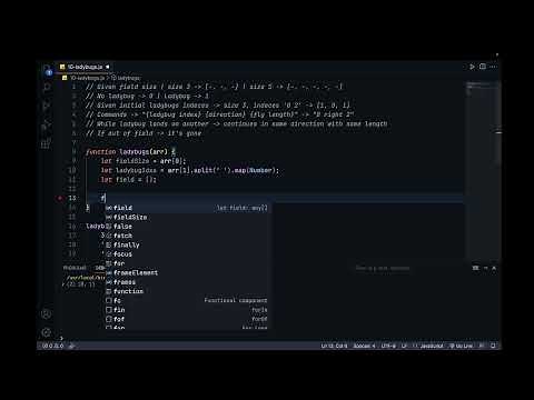 SoftUni JS Fundamentals - Arrays (Exercise) - 10. Ladybugs
