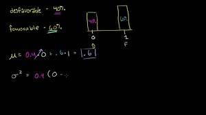 Media y varianza de la distribución de Bernoulli - Ejemplo - Media y varianza de la distribución de Bernoulli - Ejemplo