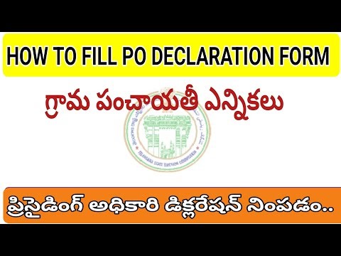 How to fill PO Declaration for GP elections