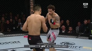 Tremenda combinación de Corean Zombie que manda a la lona a Edgar. 👊👊👊 | ESPN Deportes