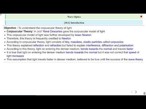 Wave Optics [NCERT Section 10.1-10.3] #SATHEE_ENGG #swayamprabha #engineeringexams