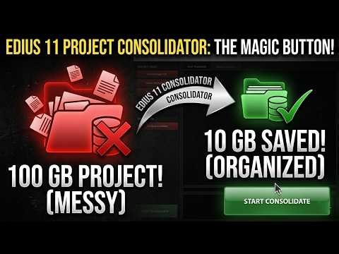 Edius 11 Project Consolidator - Space Kaise Bachayen? 📂