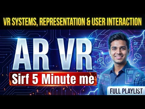 VR SYSTEMS, REPRESENTATION & USER INTERACTION🔥 | AR/VR Full Playlist💥