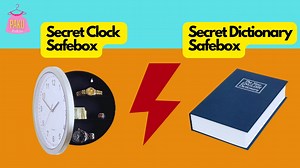 675K views · 5.3K reactions | (A)⏰Secret Clock Safebox vs (B)Secret Dictionary Safebox book where should I hide my stuff? *this is a fun family review video | Pakupakiss | Facebook