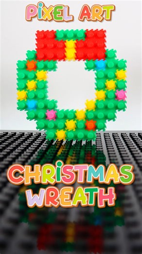 Christmas Wreath Pixel Art  | Pix Brix Build A charming Christmas...