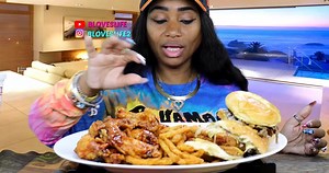 Rally's Checkers Mukbang cre: YTB Bloveslife | Mukbang